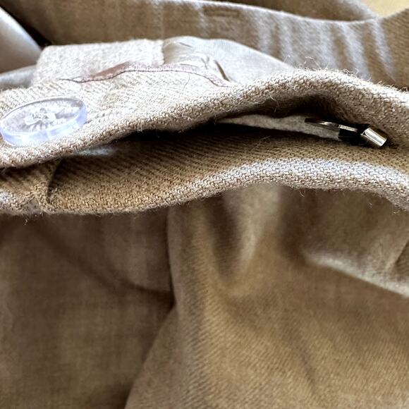 Vintage Pendleton Dress Pants Trousers 100% Virgin Wool 90s Pleated Tan 6P 28x29 - Picture 2 of 6